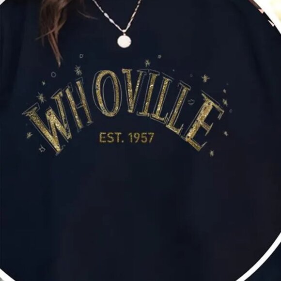 Two Sided Grinch Christmas Green Guy Stole Christmas Movie Sweatshirt 05 - Picture 2 of 6